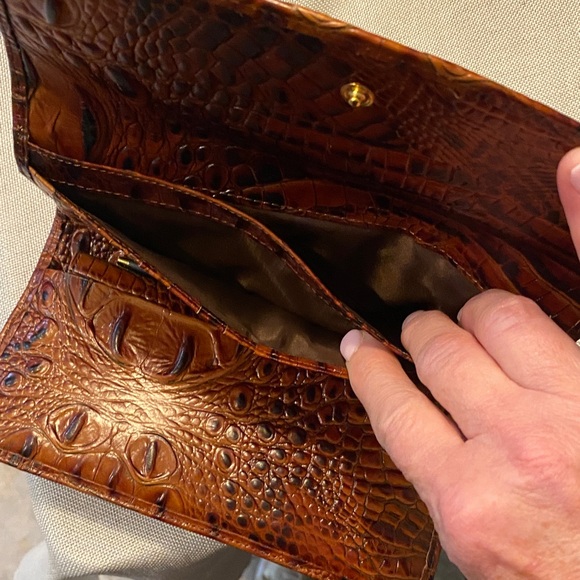 Brahmin Tan Crocodile Embossed Cordelia Checkbook Wallet - Picture 5 of 9